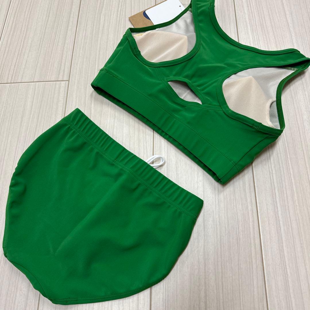 アシックス　女子陸上ユニフォーム上下セット　Mサイズ　アマゾングリーン単色　新品