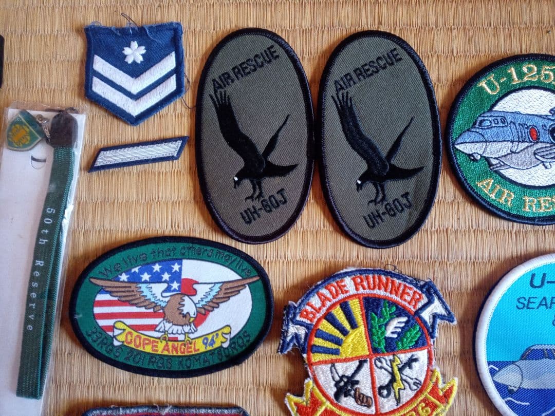 自衛隊と米軍のワッペン、ステッカー他のセット