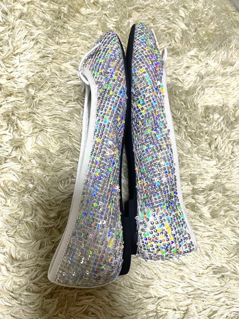 【新品】グリーンレーベルリラクシング スパンコール バレエ フラットシューズ