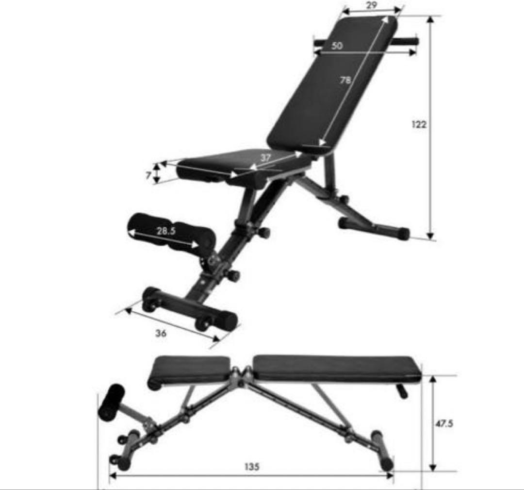 トレーニングベンチ アジャスタブルベンチ BARWING 4WAY 調整可能