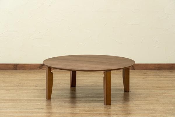 《新品・送料無料》Rosslea　折り畳みテーブル　85Φ　NA/WAL