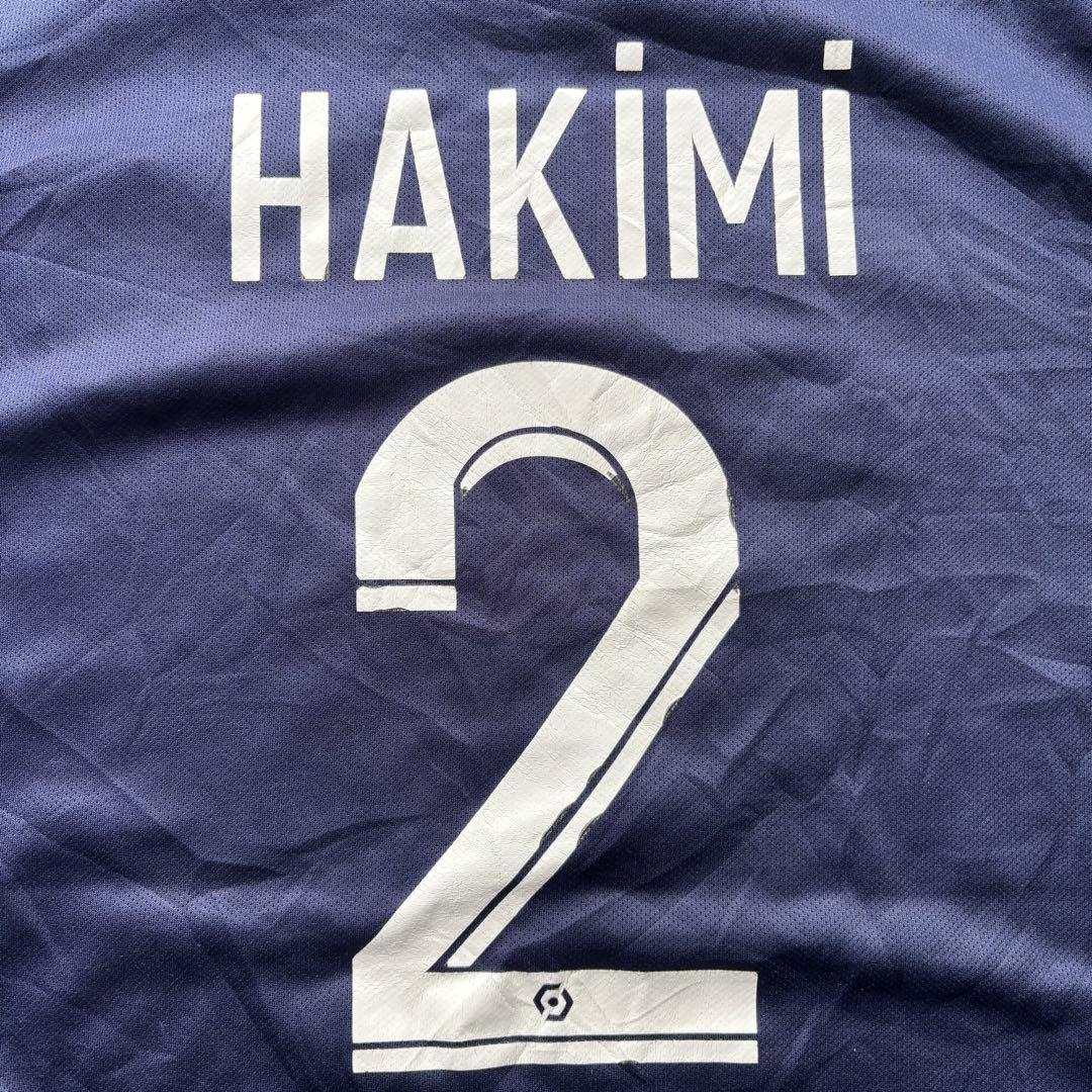 ジョーダンパリサンジェルマンサッカーシャツハキミ古着21/22SネイビーPSG