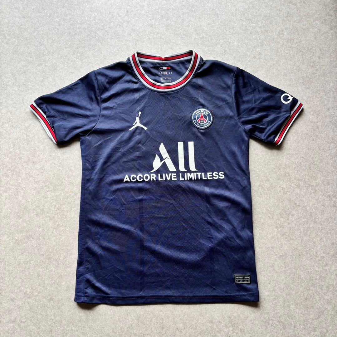 ジョーダンパリサンジェルマンサッカーシャツハキミ古着21/22SネイビーPSG