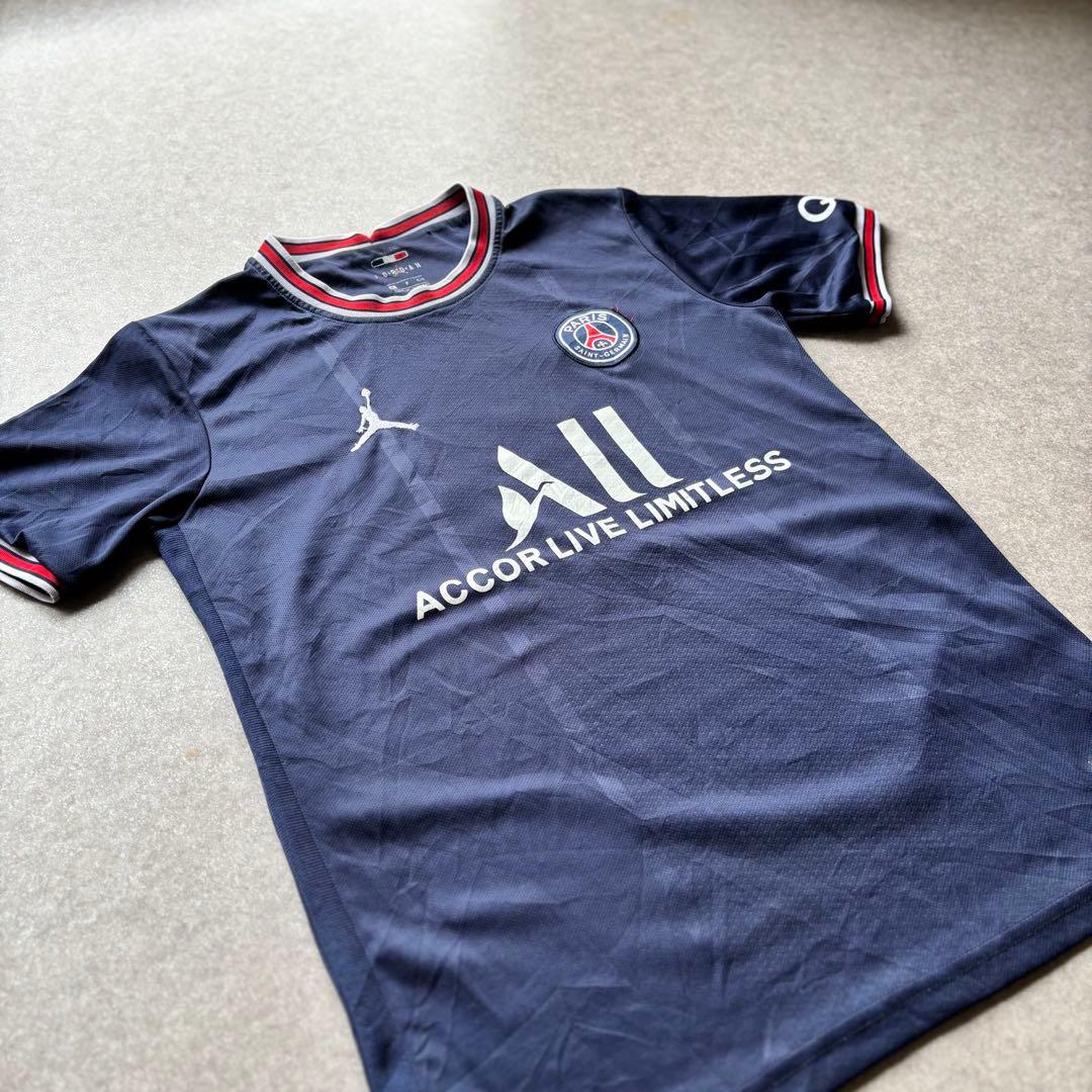 ジョーダンパリサンジェルマンサッカーシャツハキミ古着21/22SネイビーPSG