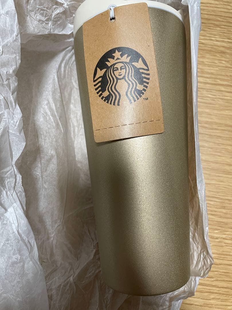 新品／韓国限定■スターバックス ステンレス エルマタンブラー　ゴールドタンブラー