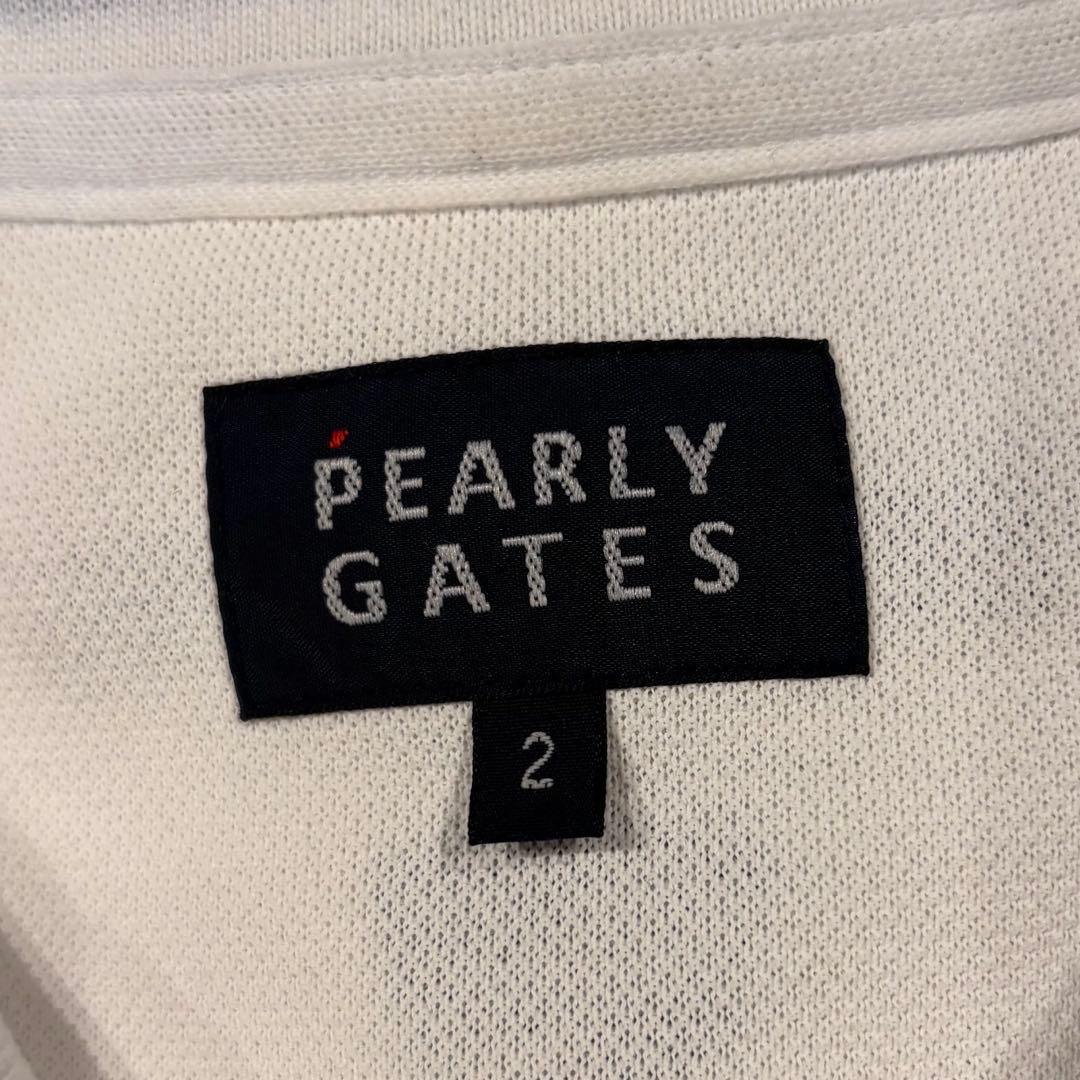 ★PEARY GATES★ L★白ポロシャツ★左右胸、左腕背中ロゴ有★美品★素敵