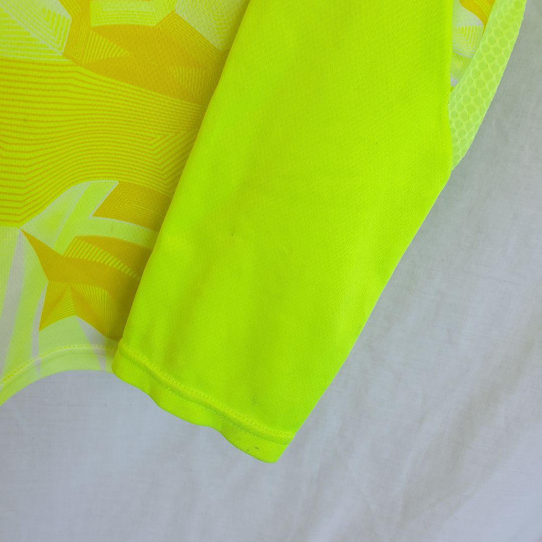 ATHLETA ネオンイエロー 長袖 ウェア ロンT 模様 柄 サッカー