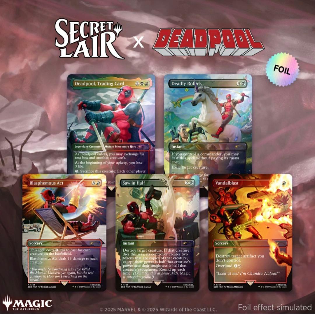 MTG Secret Lair Marvel’s Deadpool Foil