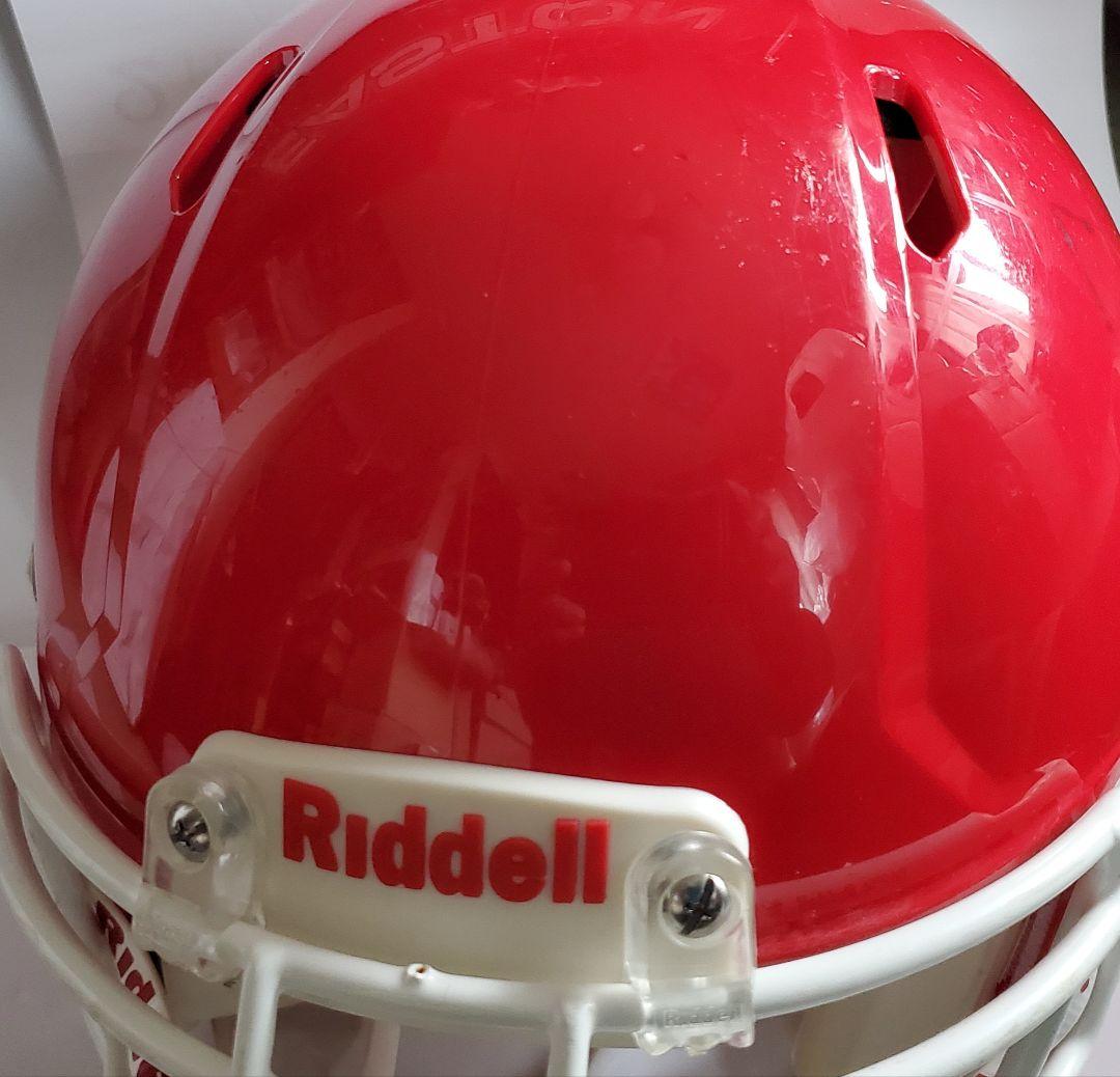 【美品】Riddell アメリカンフットボールヘルメット 赤