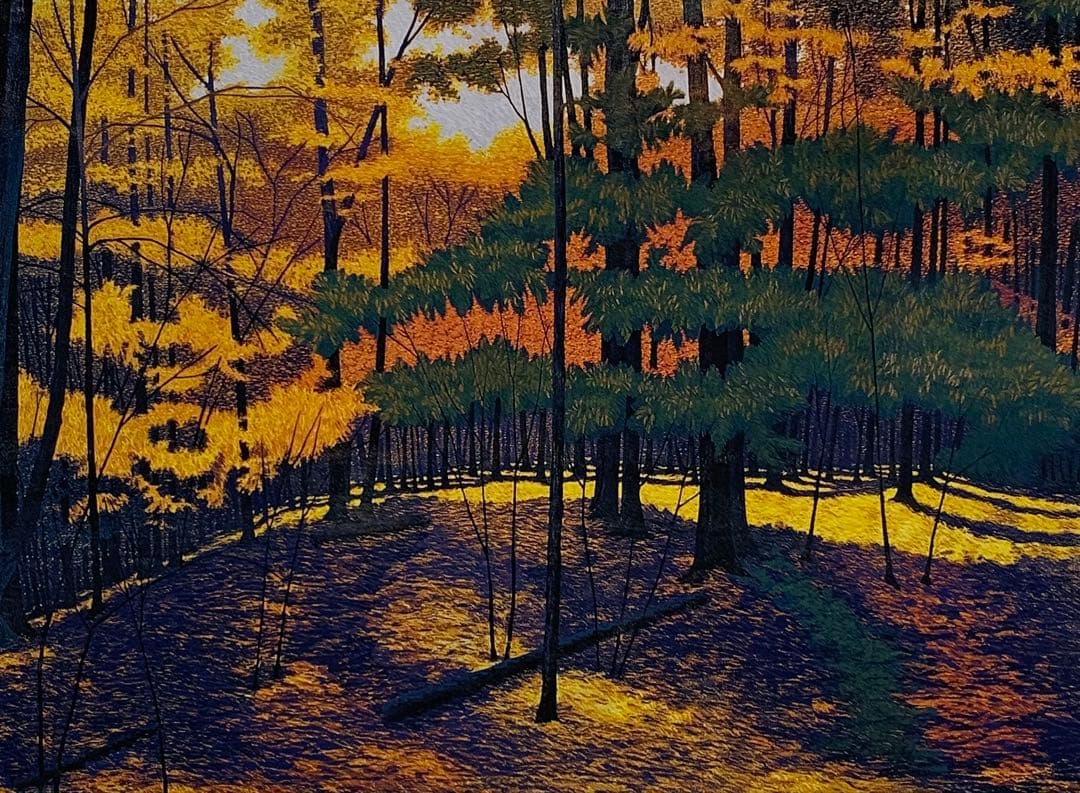 風景 紅葉 絵画 （C）