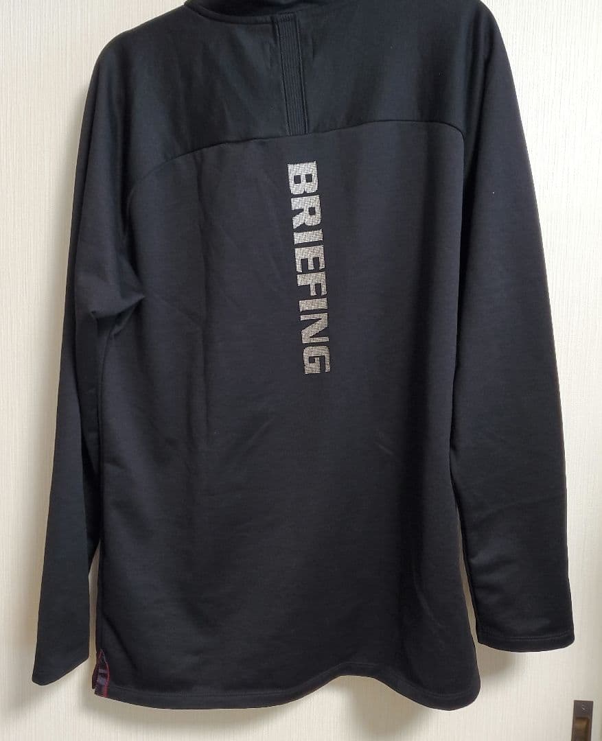 BRIEFING ジップアップシャツ XL ブラック