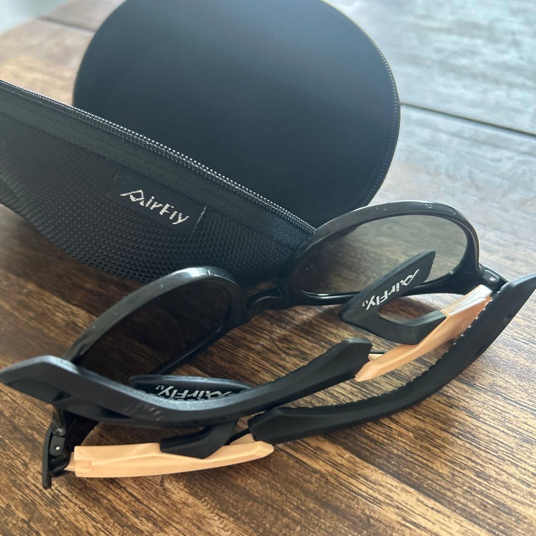 airFly サングラス　スポーツ　カジュアル　ブラック　黒レンズ