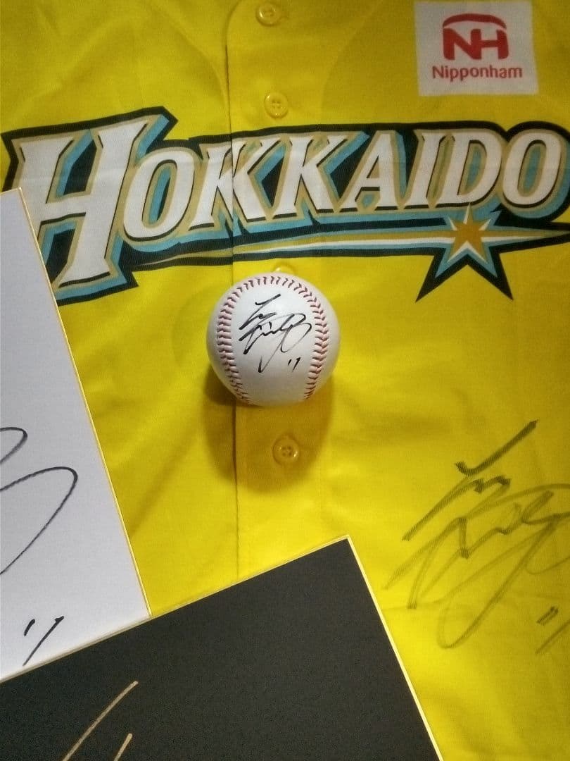 3点セット　大谷翔平　直筆サインユニフォーム　ボール　色紙　日ハム
