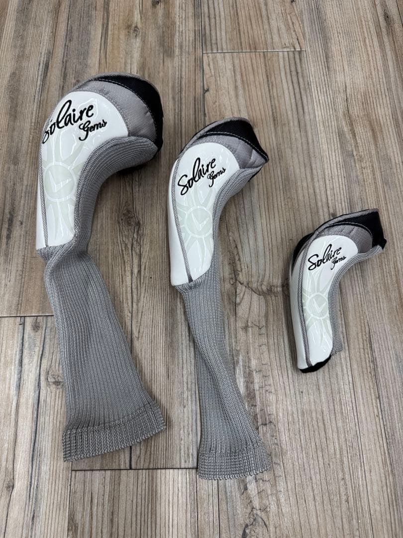 Callaway Solaire シンプル白黒 キャディバック ＋ ヘッドカバー