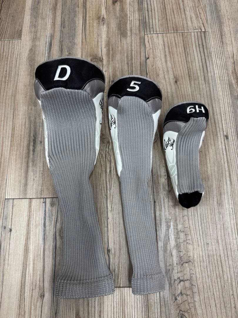 Callaway Solaire シンプル白黒 キャディバック ＋ ヘッドカバー
