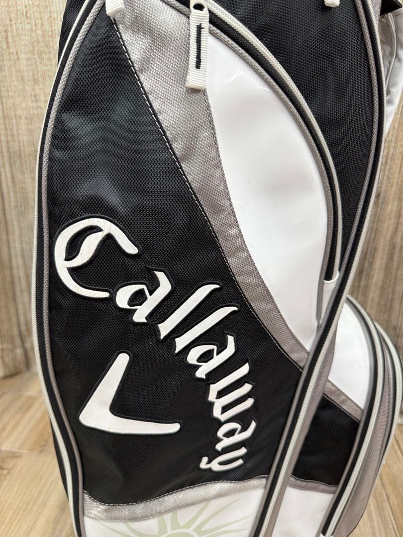 Callaway Solaire シンプル白黒 キャディバック ＋ ヘッドカバー
