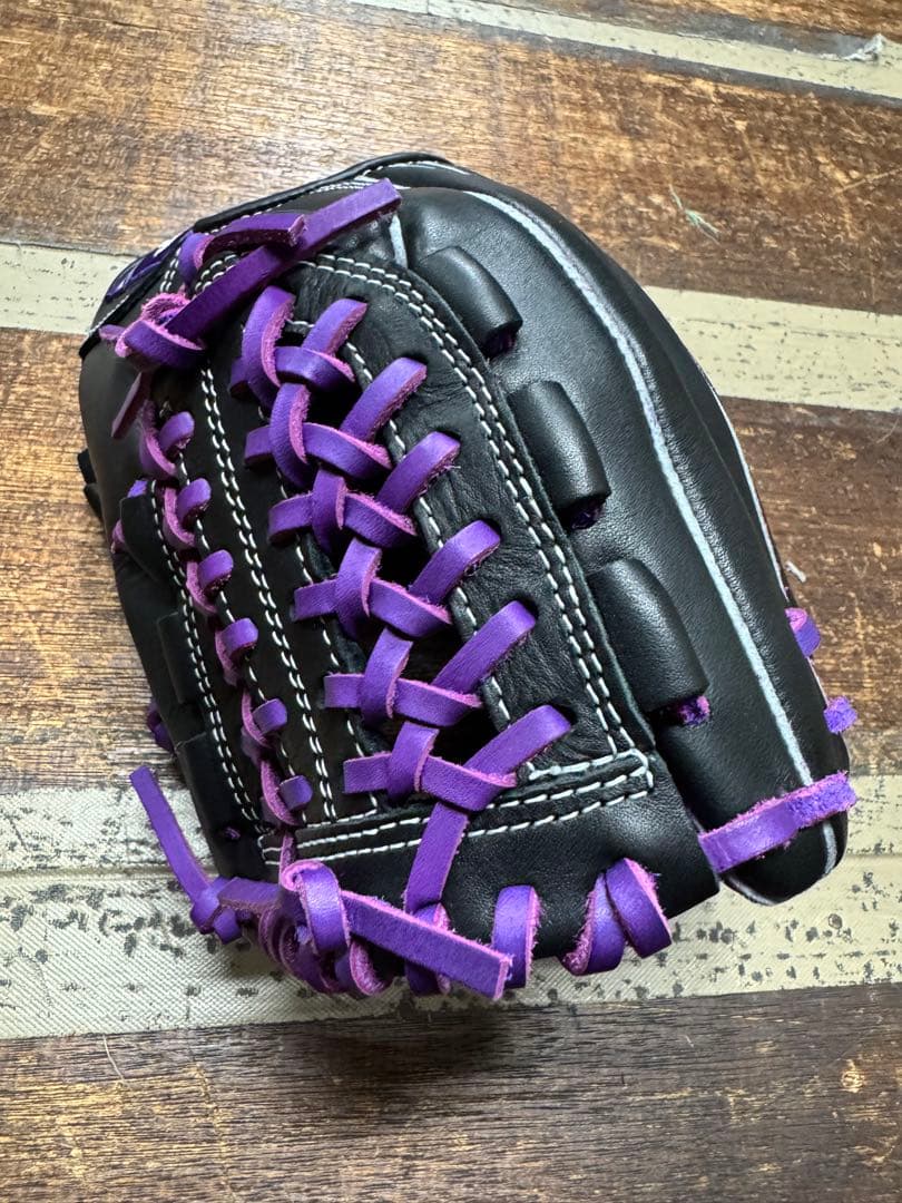 【新品】 ローリングス 少年軟式グローブ オールラウンド用 ブラック×パープル