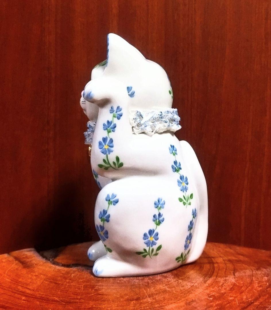 Irish Dresden Happy Cat Chibi 招き猫 箱付き