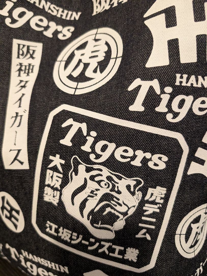 セ・リーグ　阪神タイガース　デニム　トートバッグ　甲子園　応援グッズ