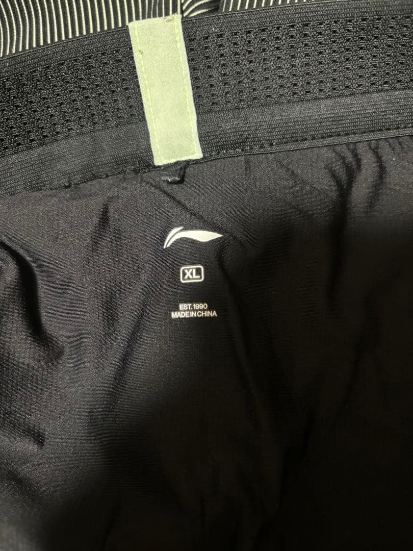 Li-Ning リーニン ランニングタイツ（黒X緑）