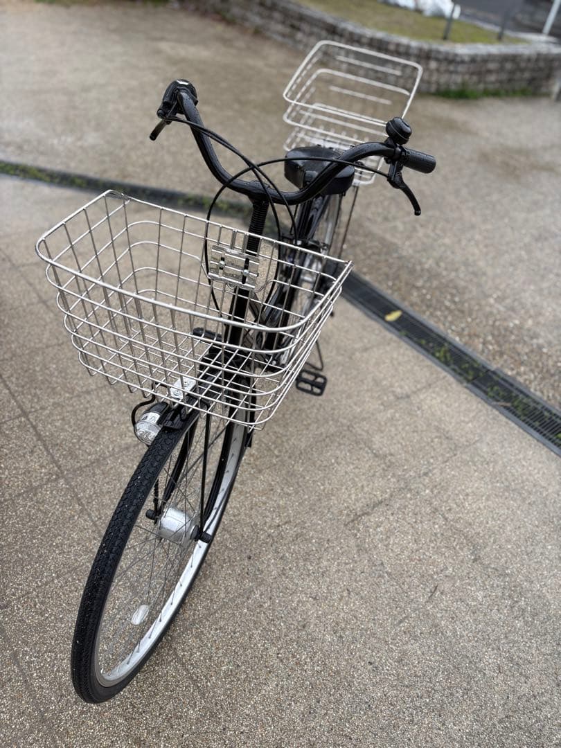 にしほ さん専用新品タイヤの前後ステンレス製籠付きお買い物仕様軽快車(27㌅)