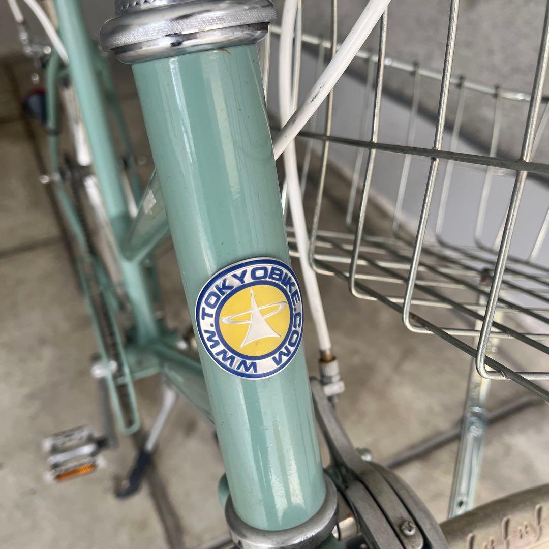 tokyobike 26 ブルーグリーン シングル カゴ付