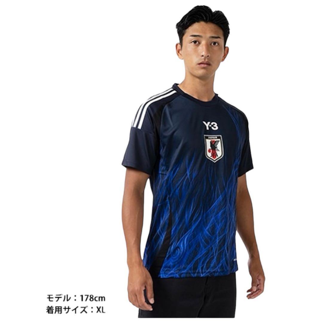 【タグ付】Y-3 サッカー日本代表 レプリカユニフォーム 炎柄 半袖 Sサイズ
