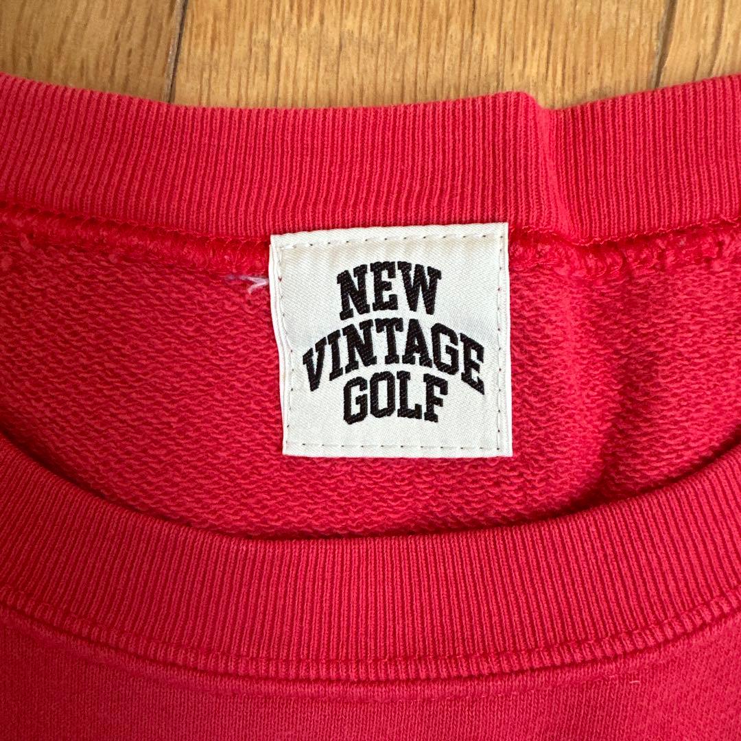 NEW VINTAGE GOLF　ロゴスウェット　XL 赤