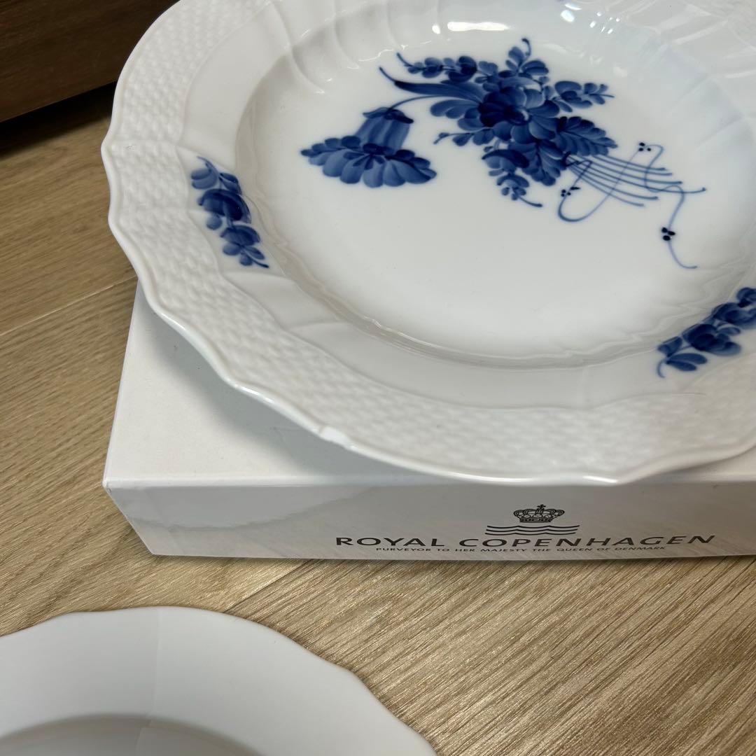 お値下げ中   25㌢ ブルーフラワーカーブ ペア