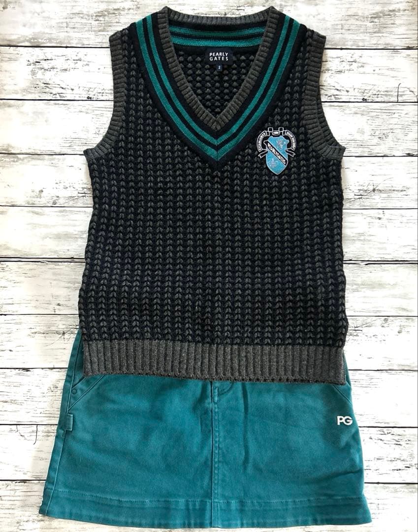 PEARLY GATES　サイズ2　ニットベスト　スカート　パーリーゲイツ