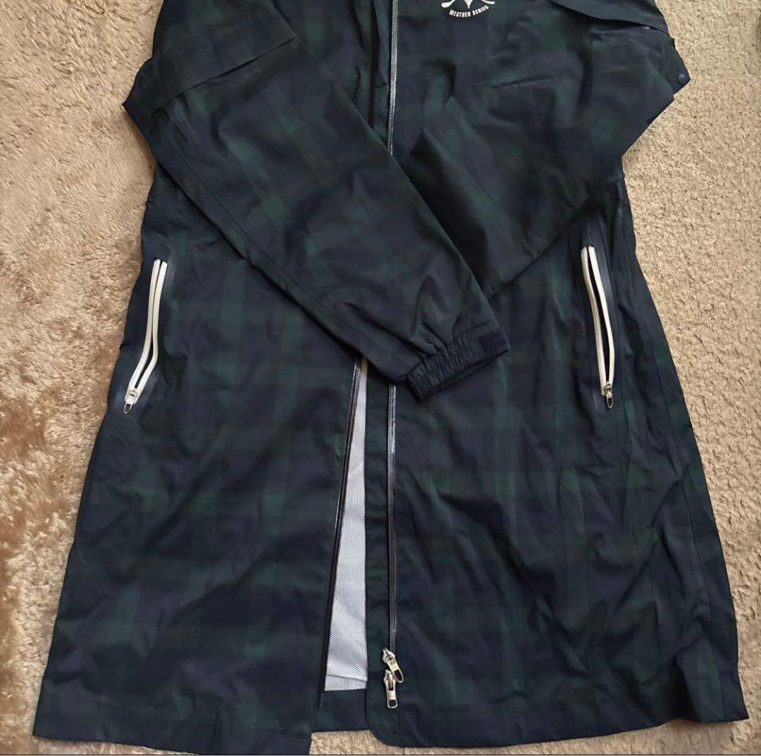 Callaway レディース レインウェア ダークグリーン チェック柄