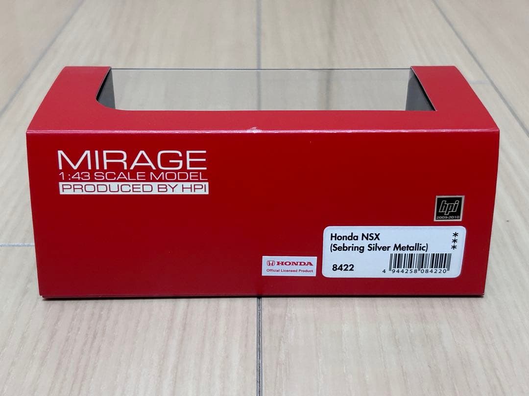 絶版 レア HPI MIRAGE ホンダ NSX 1:43 セブリングシルバー
