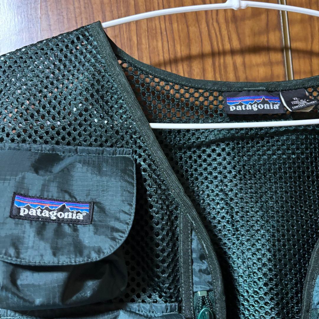 【良品】Patagonia パタゴニア フィッシングベスト ダークグリーン XL