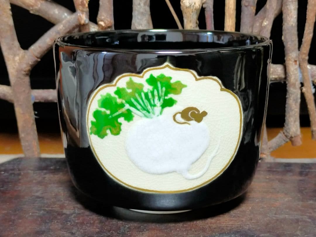 ♥岡田佳山♥　茶碗　♥福鼠の絵♥　共箱付き　♥茶道具　やました購入