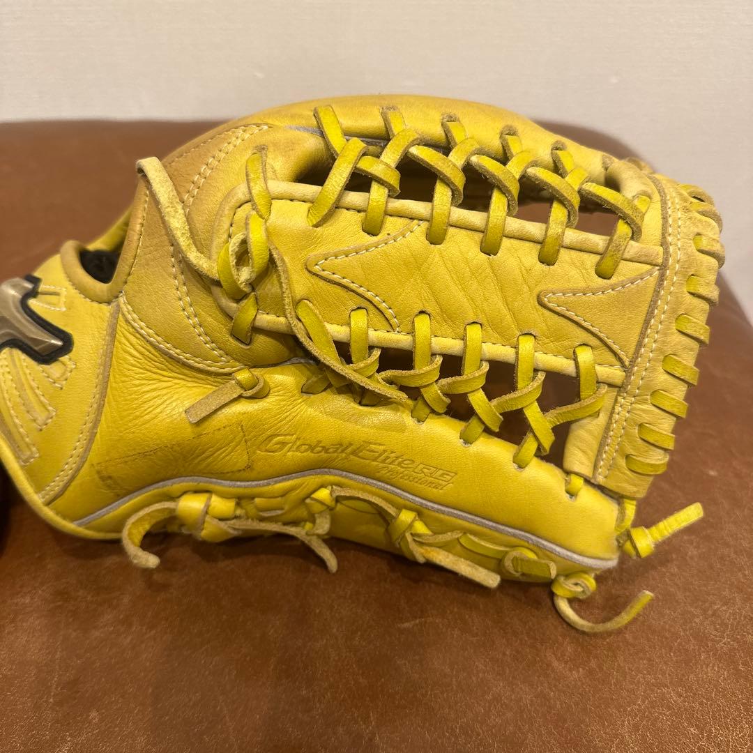 Mizuno Global Elite 軟式グローブ イエロー 少年野球
