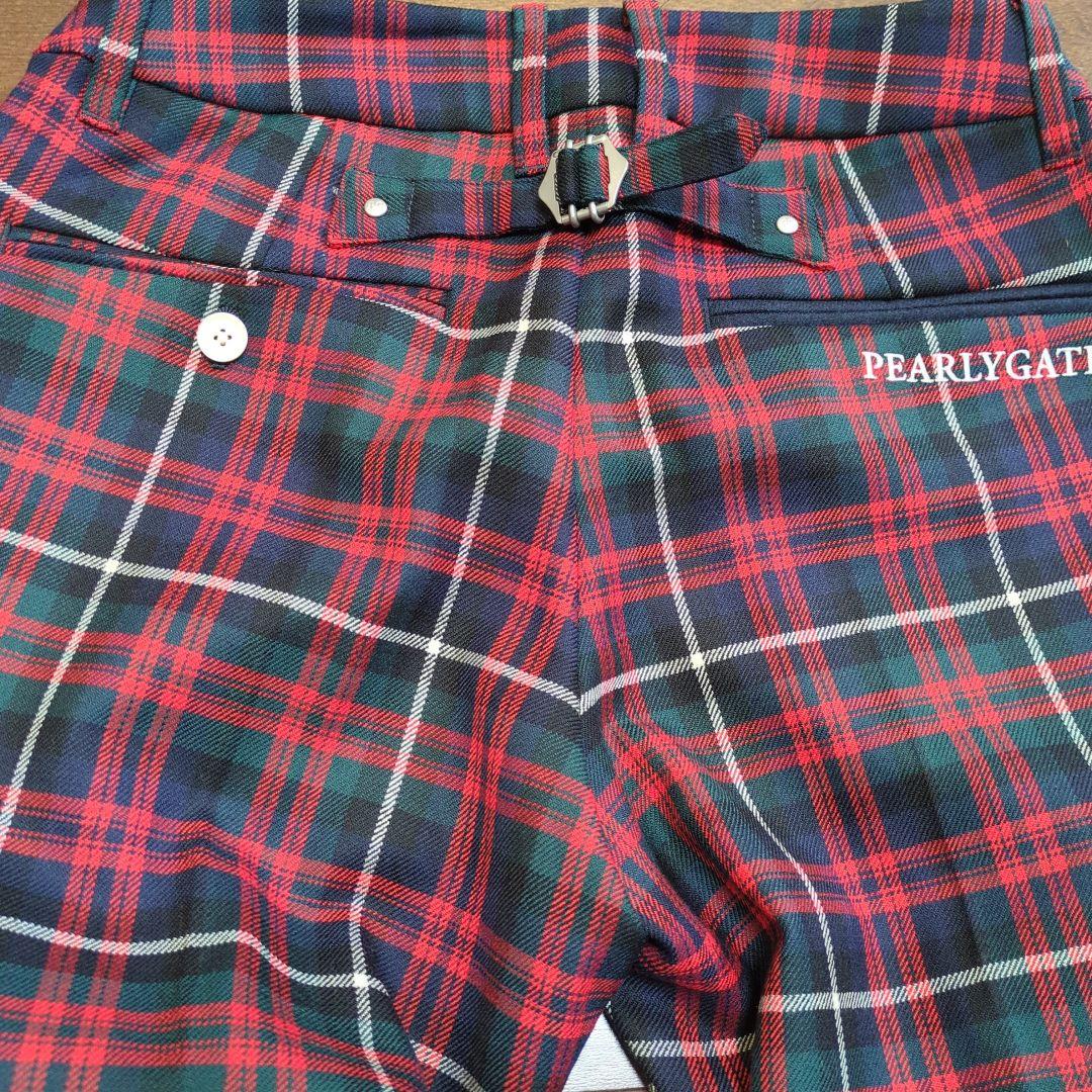 新品PEARYGATES レディース タータン チェック柄パンツ サイズ0
