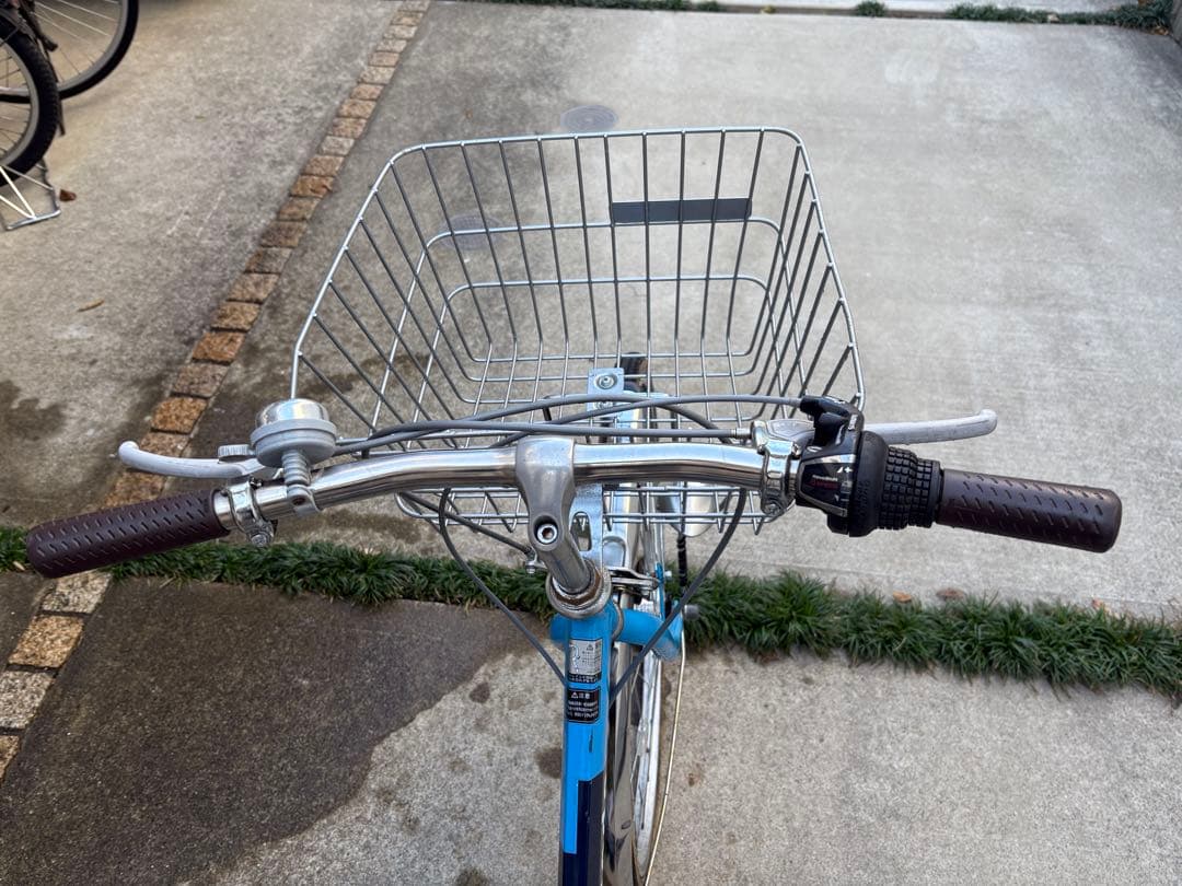 子供用自転車26インチ 青 前カゴ付き