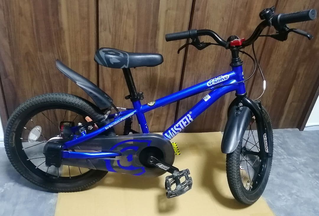 ides d-bike キッズバイク 16インチ 青 補助輪付き