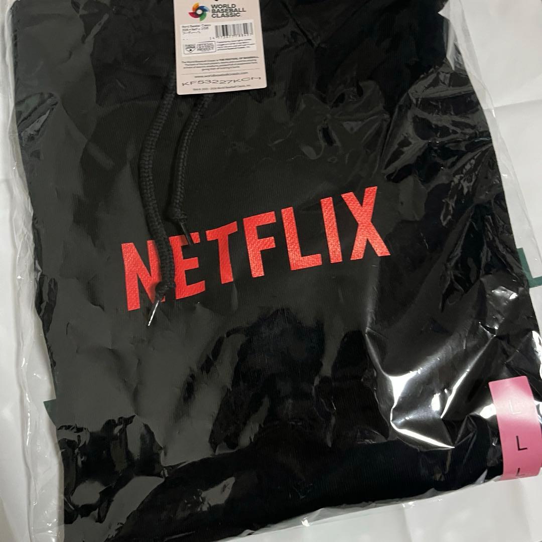 【新品未使用】オンライン完売 WBC2026 Netflix 記念パーカー L