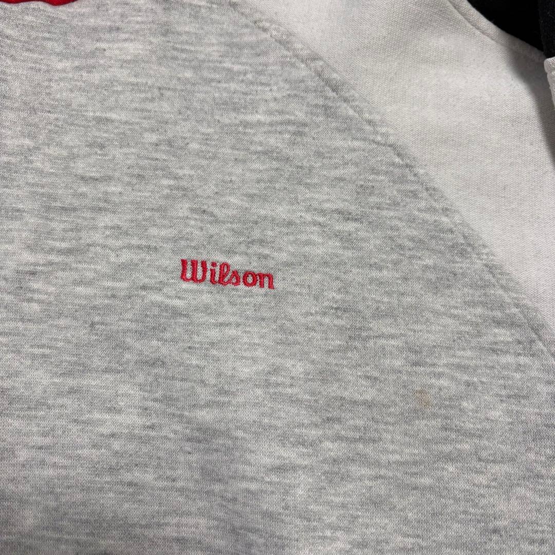 wilson ジップアップ スウェット 刺繍 トラックジャケット 古着