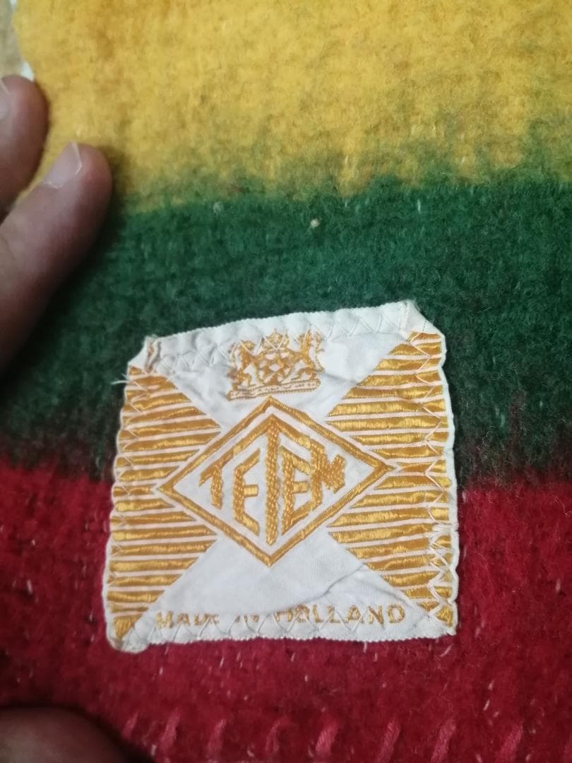 た*け様 オランダ TETEM ヴィンテージ ウール ブランケット 60's 7