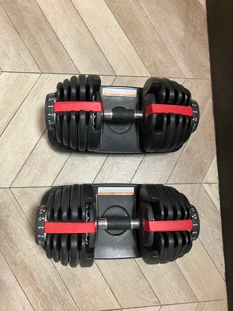 p*u様 可変式ダンベル 24.5kg 2個セット＋ベンチ台　3点セット　直接引