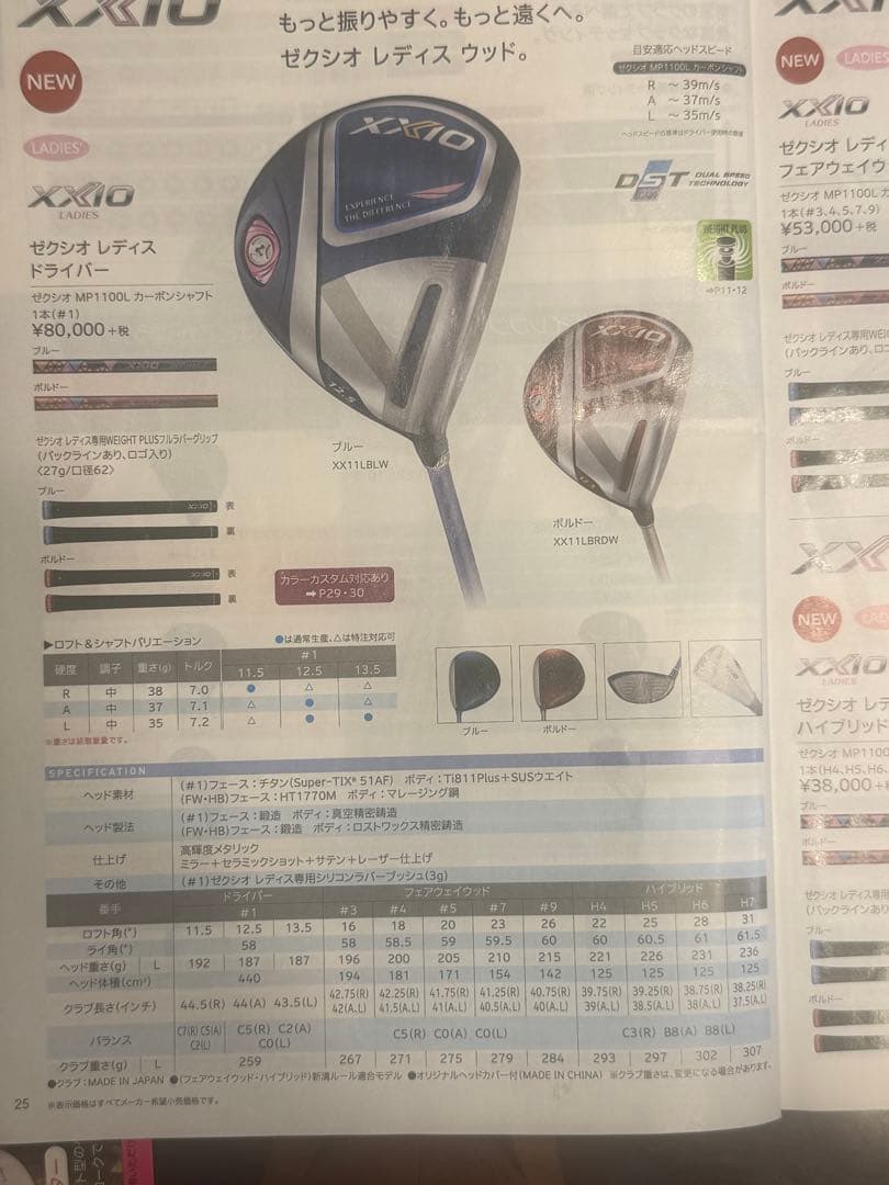 レディース 11代目 ゼクシオ ゴルフクラブセット XXIO 11 ボルドー