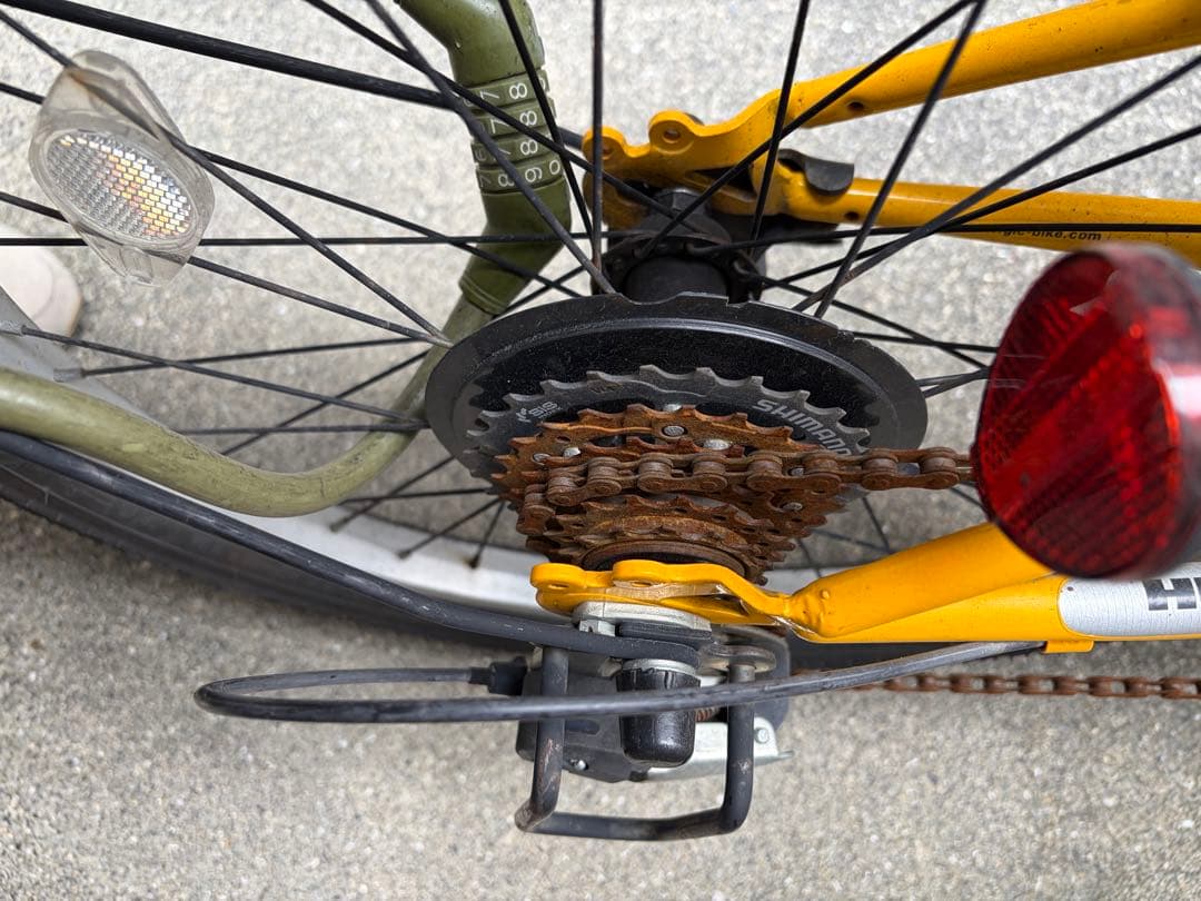 HUMMER 折りたたみ自転車 黄色