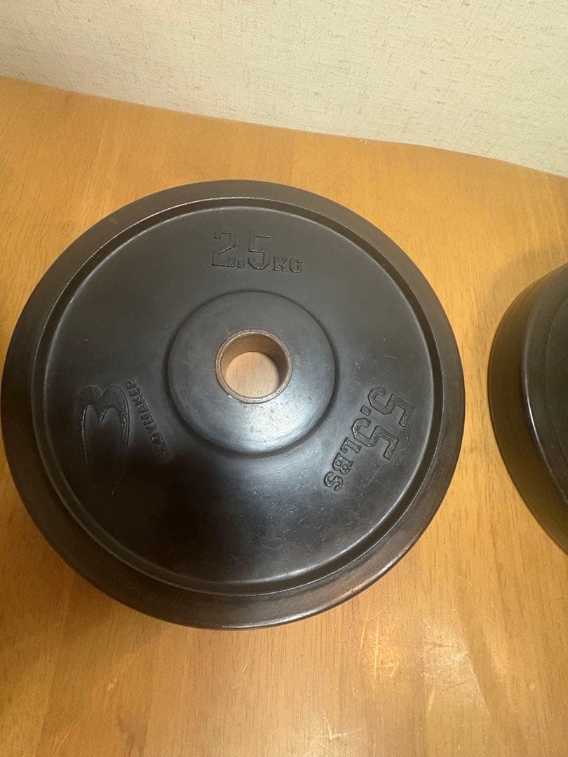 BODYMAKER ダンベルラバープレート 2.5kg 28mm径　4枚セット