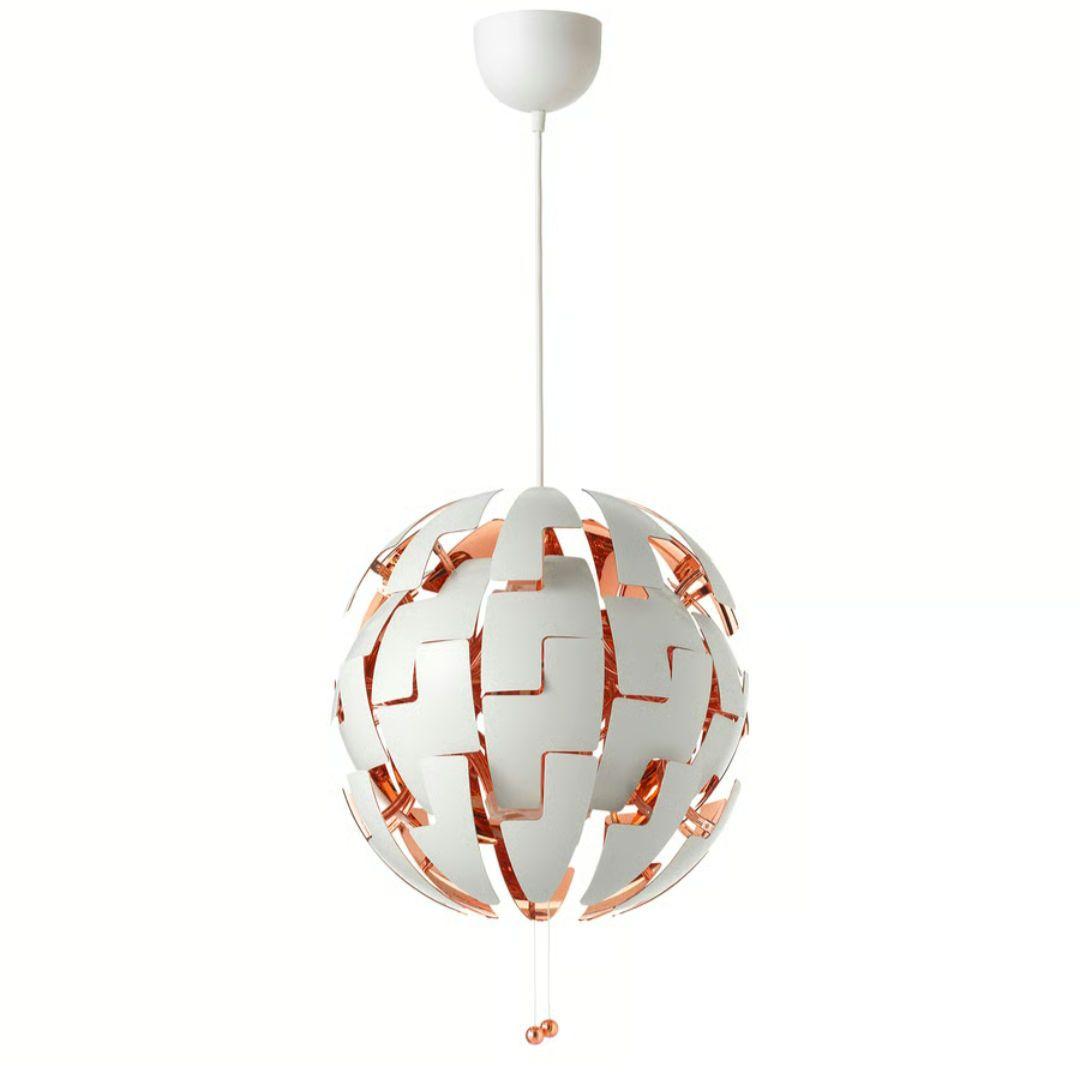 イケア　IKEA　ペンダントランプ, ホワイト/コッパーカラー, 35 cm