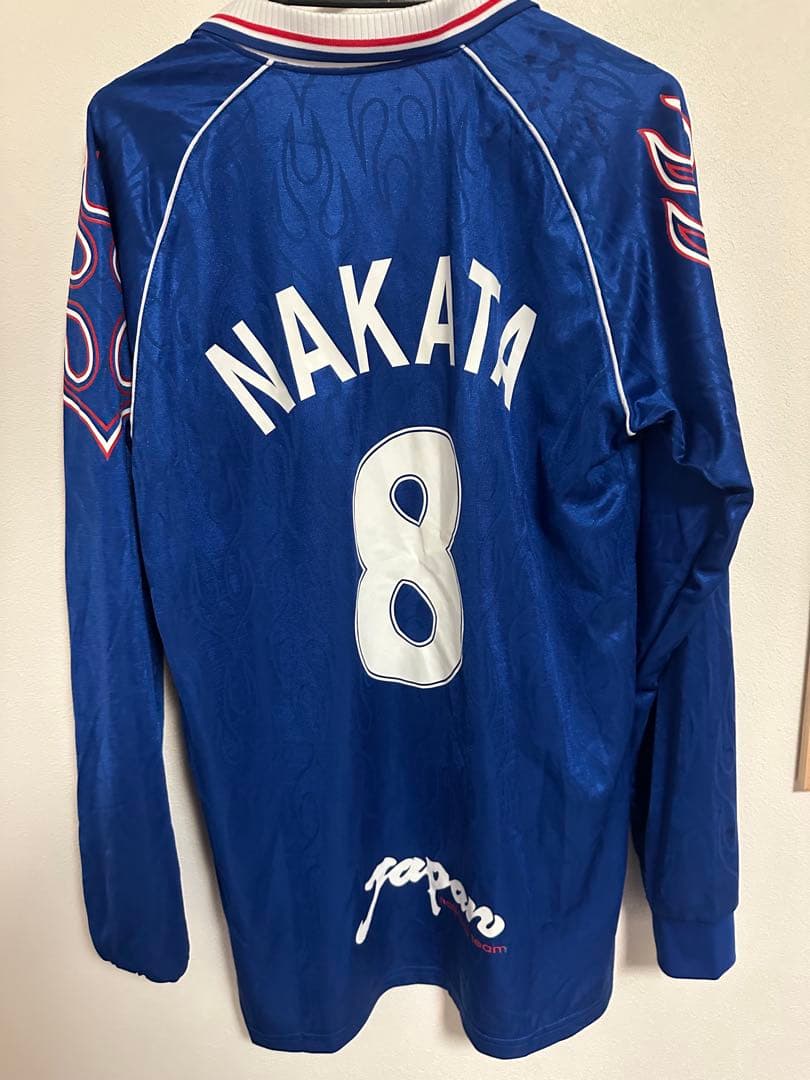 asics サッカーシャツ NAKATA 8 青