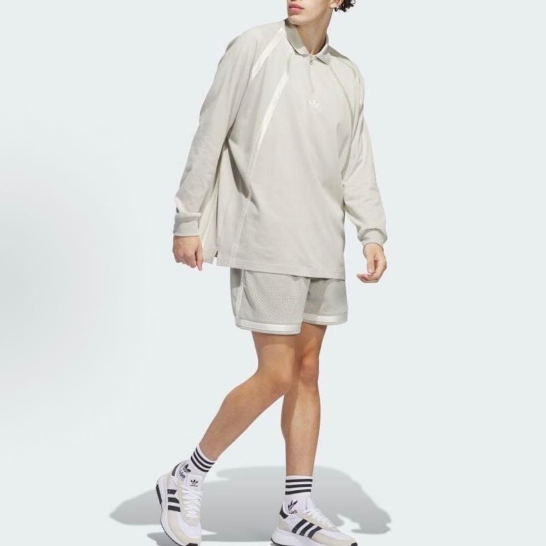 海外限定L ADIDAS ラグビー ポロTシャツ グレー　IR6379