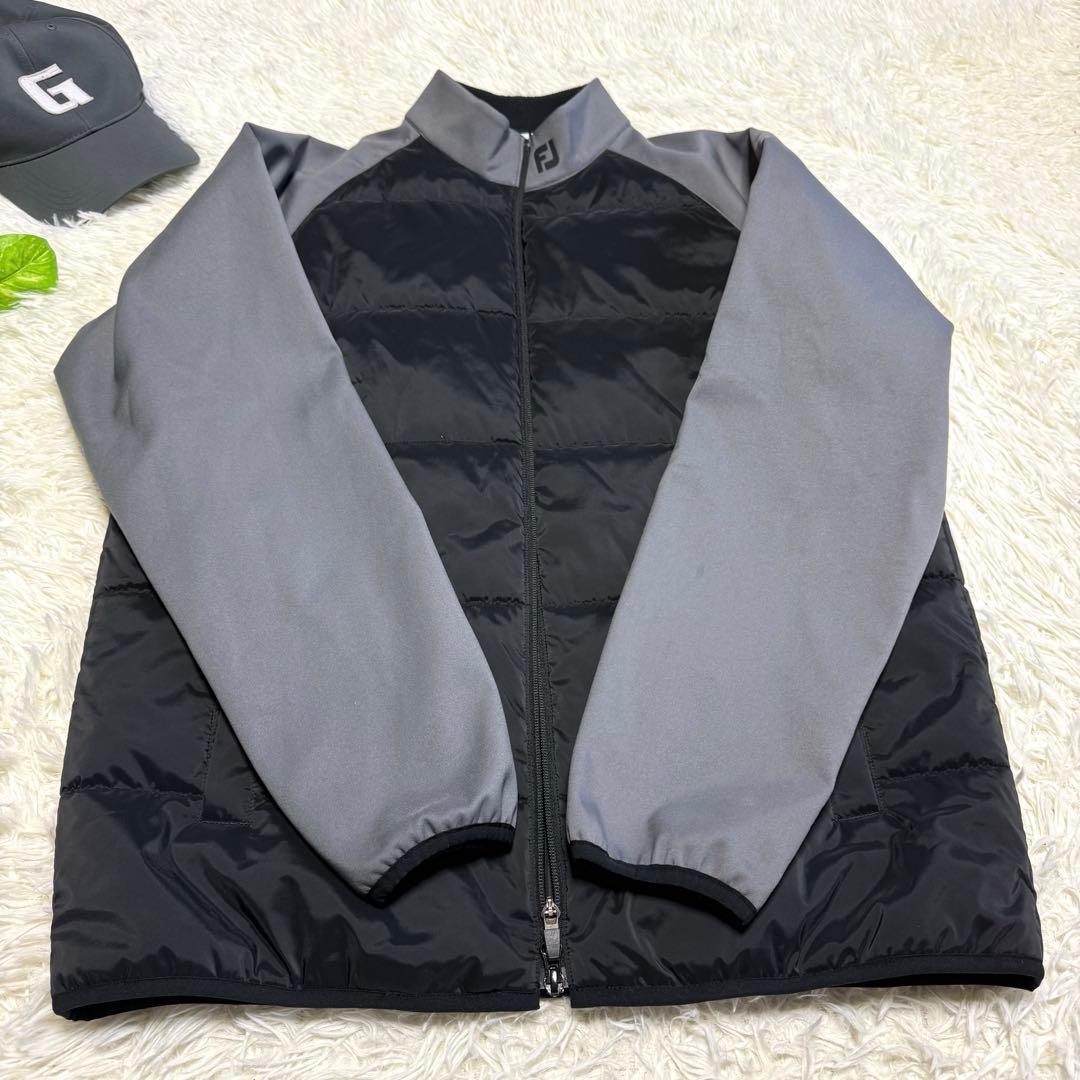 【フットジョイ】極美品 中綿ジャケット ブラック 2XLサイズ メンズ