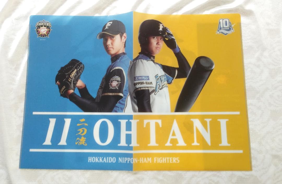大谷翔平　日ハムプロ初登板試合の観戦証明書とクリアファイル